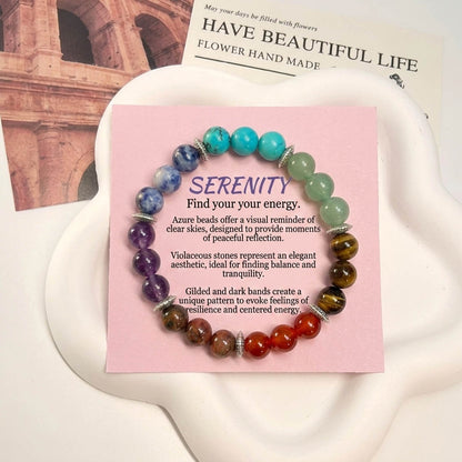Mehrfarbiges Sieben-Chakra-Armband