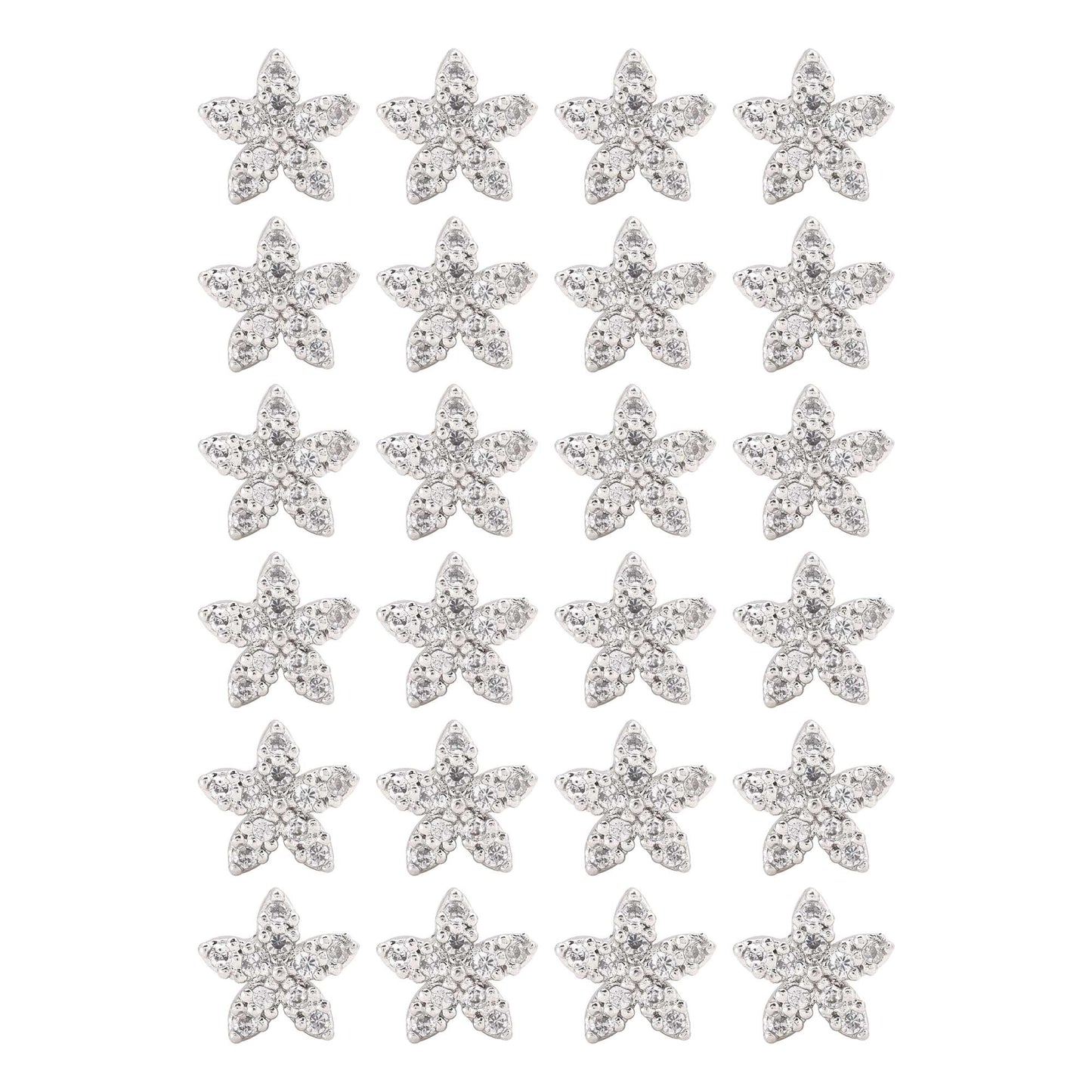 Silver Color 12 Pairs Premium American Diamond Stud Earrings Combo For Women’S Jewelry Box