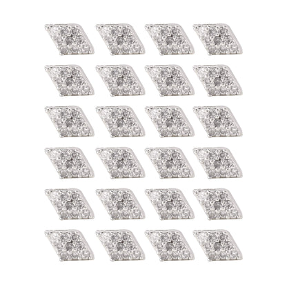 Silberfarbenes, glänzendes 12er Set American Diamond Ohrstecker-Kombination für Partys