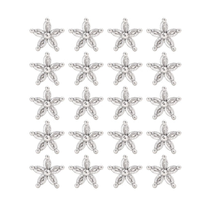 Silberfarbenes 12er Set wunderschöner Designer American Diamond Ohrstecker Kombination als Geschenkset