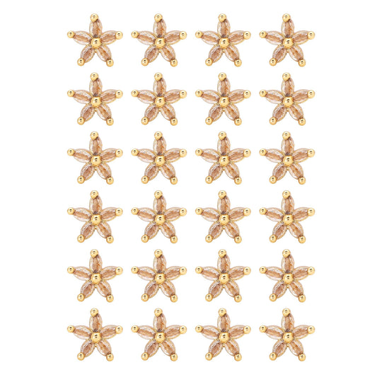 Goldfarbenes 12er-Set glamouröser amerikanischer Diamantohrstecker-Kombi für festliche Anlässe