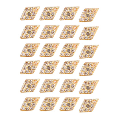 Goldfarbene 12 Paar klassische glitzernde American Diamond Ohrstecker-Kombination für den täglichen Gebrauch