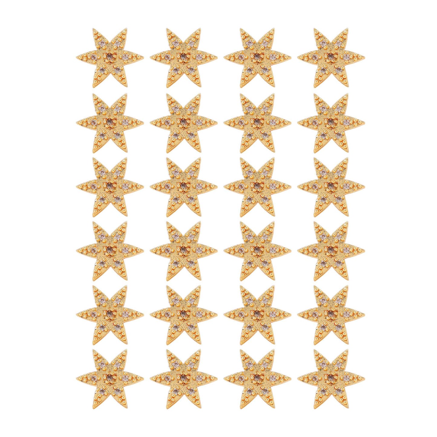 Goldfarbene 12 Paar Designer American Diamond Ohrstecker Kombination für einen traditionellen Look