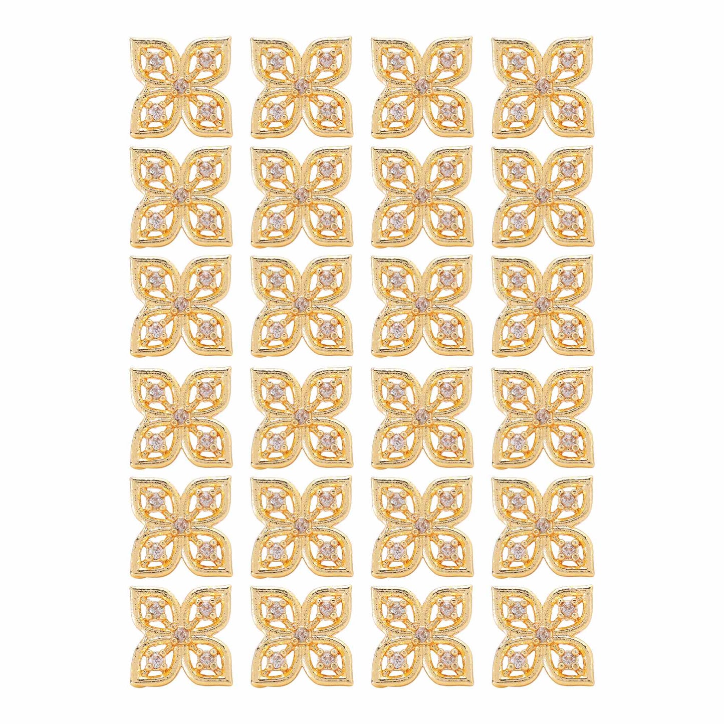 12 Paar wunderschöne amerikanische Diamant-Ohrstecker im Gold-Look für festliche Anlässe