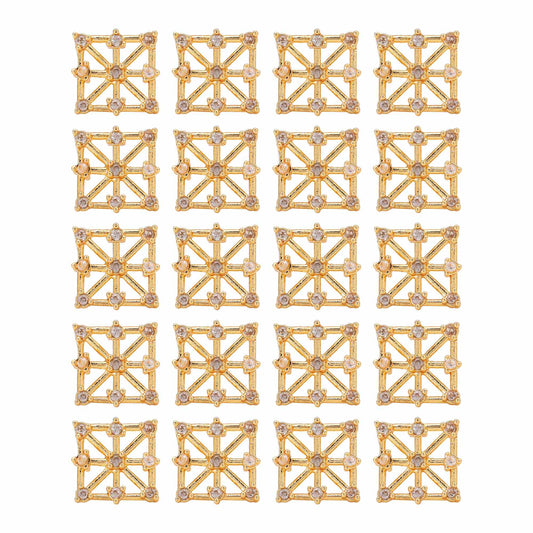 Goldfarbene elegante American Diamond Ohrstecker-Kombination, 10 Paar, für Hochzeit und als Geschenk