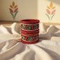 Maroon Color Peacock Feather 1 Set Of Thread Bangle With Festive Ethnic Charm