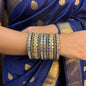 Blue Color 1 Set Of Thread Bangle Featuring Vibrant Tone And Traditional Appeal