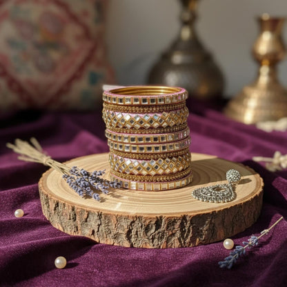 Pink Color 1 Set Of Thread Bangle Designed With Soft Hues For Graceful Looks
