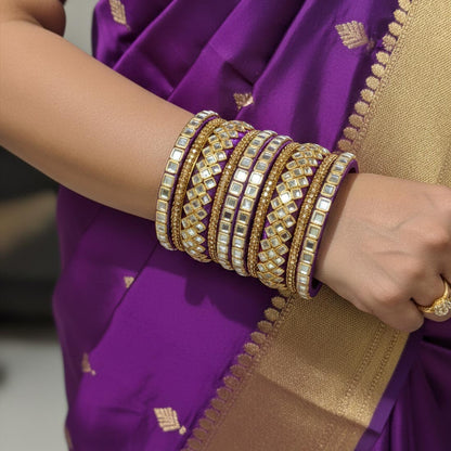 Purple Color 1 Set Of Thread Bangle Inspired By Vibrant Ethnic Fashion Trends