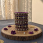 Purple Color 1 Set Of Thread Bangle With Graceful Thread Wrapping Design