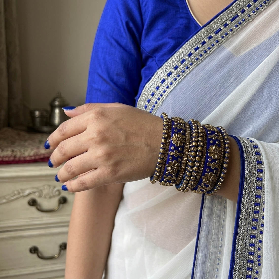 Blaue Farbe 1 Set Armreifen Elegant Stilvoll Alltag Modern Schmuckkollektion