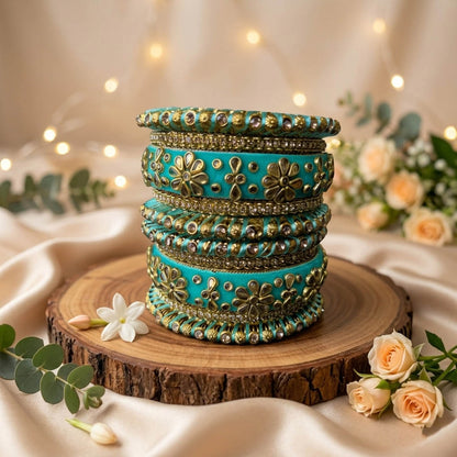 Rama Grün Farbe 1 Satz Armreifen Elegante Traditionelle Stilvolle Schmuckkollektion