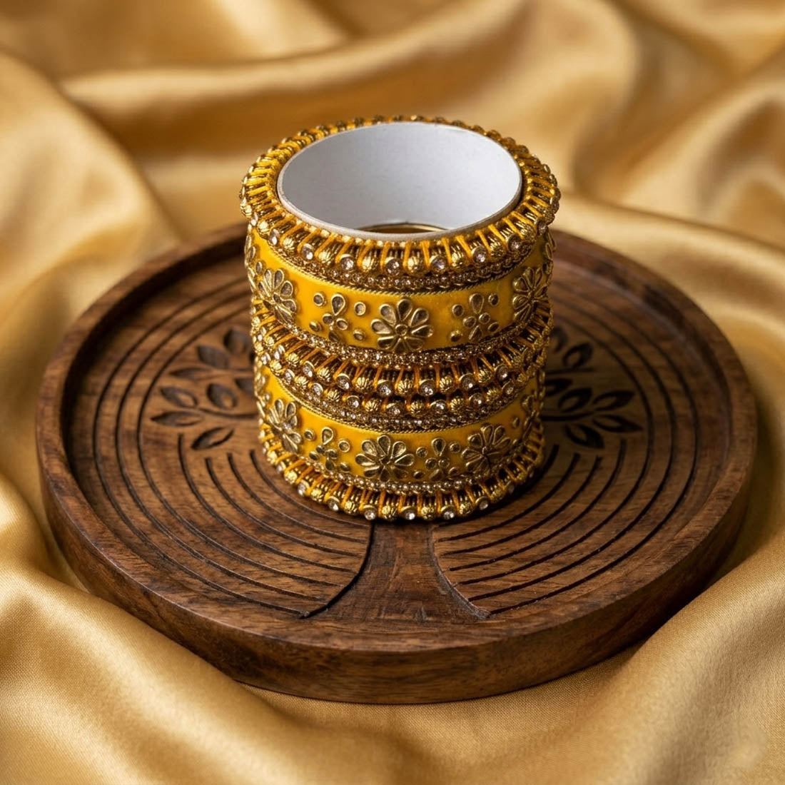 Gelbe Farbe 1 Set Armreifen Hell Festlich Tracht Stilvoller Schmuck