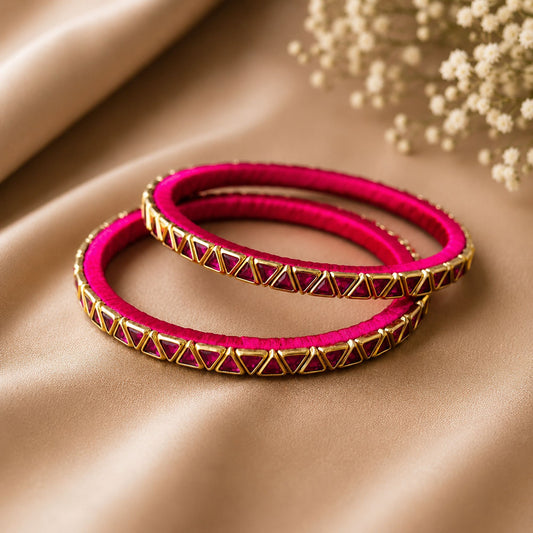 Rani Color Thread Bangle Set with Graceful Ethnic Designer Appearance