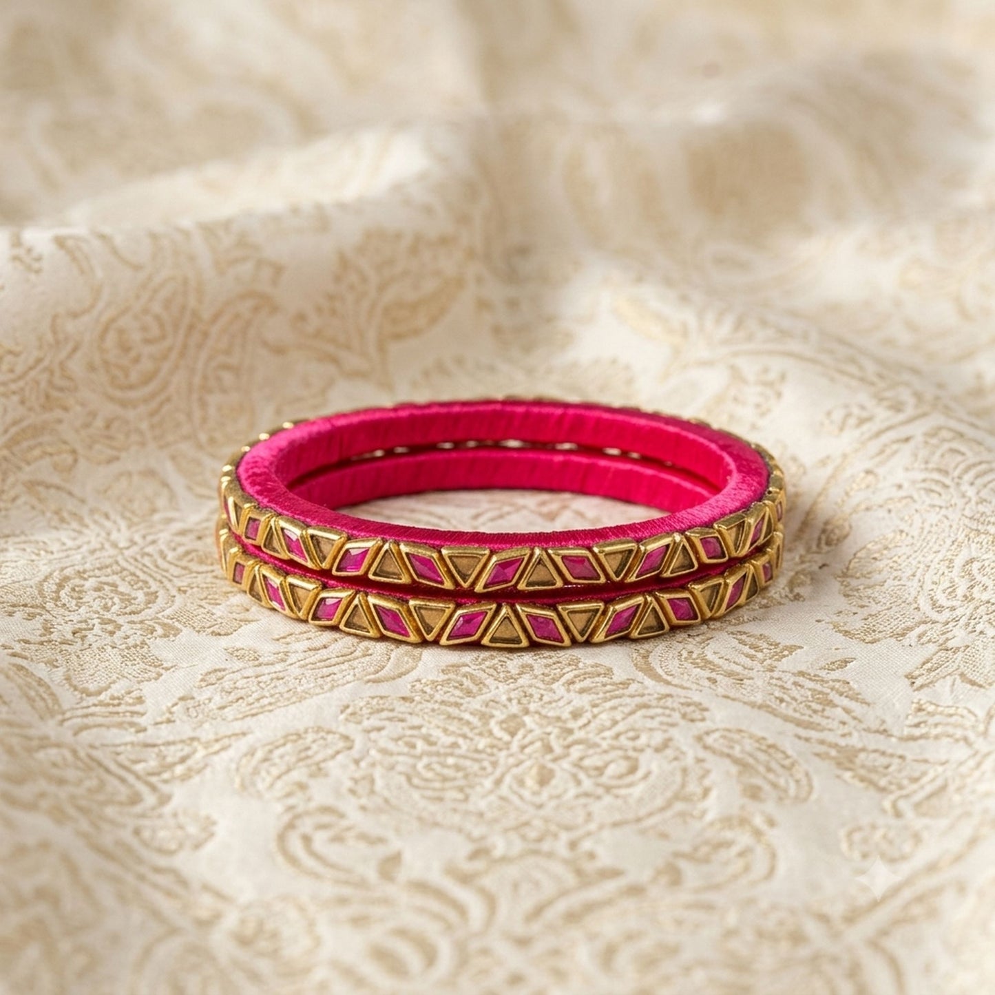 Rani Color Thread Bangle Set with Premium Ethnic Designer Look