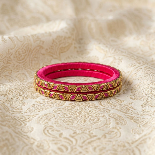 Rani Color Thread Bangle Set with Premium Ethnic Designer Look