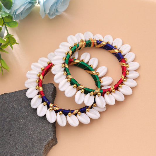 Multi Color Thread Bangle Set with Attractive Design for Modern and Traditional Occasions