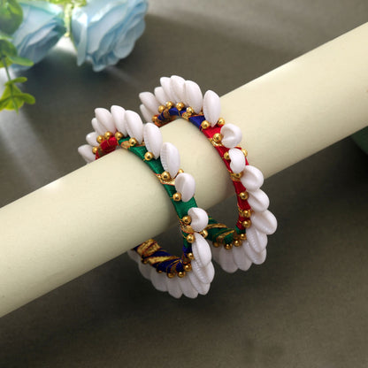 Multi Color Thread Bangle Set with Attractive Design for Modern and Traditional Occasions
