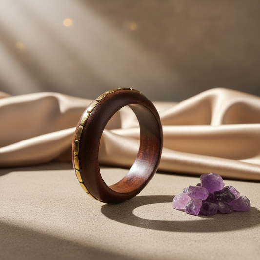 Brown Color Single Hand 1 Piece Of Wooden Bangle Size: 2.6 (WNB106BRW-2.6)