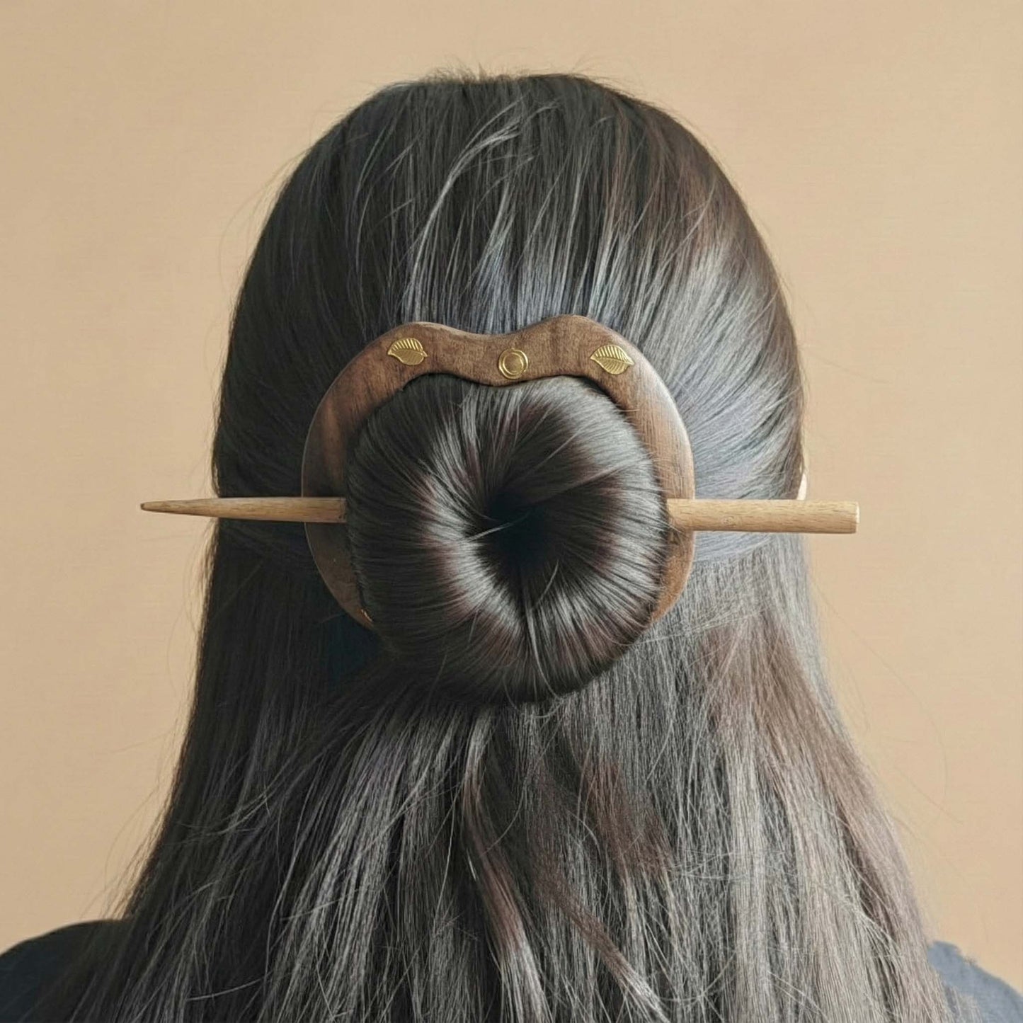 Brown Color Wooden Hair Pin Offering Durable Wooden Craftsmanship Perfect For Festive And Cultural Looks