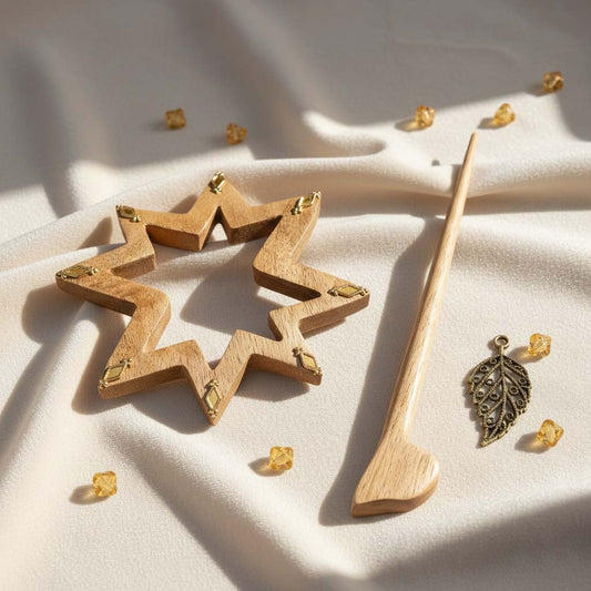 Brown Color Wooden Hair Pin Featuring Smooth Natural Texture Ideal For Daily And Festive Wear