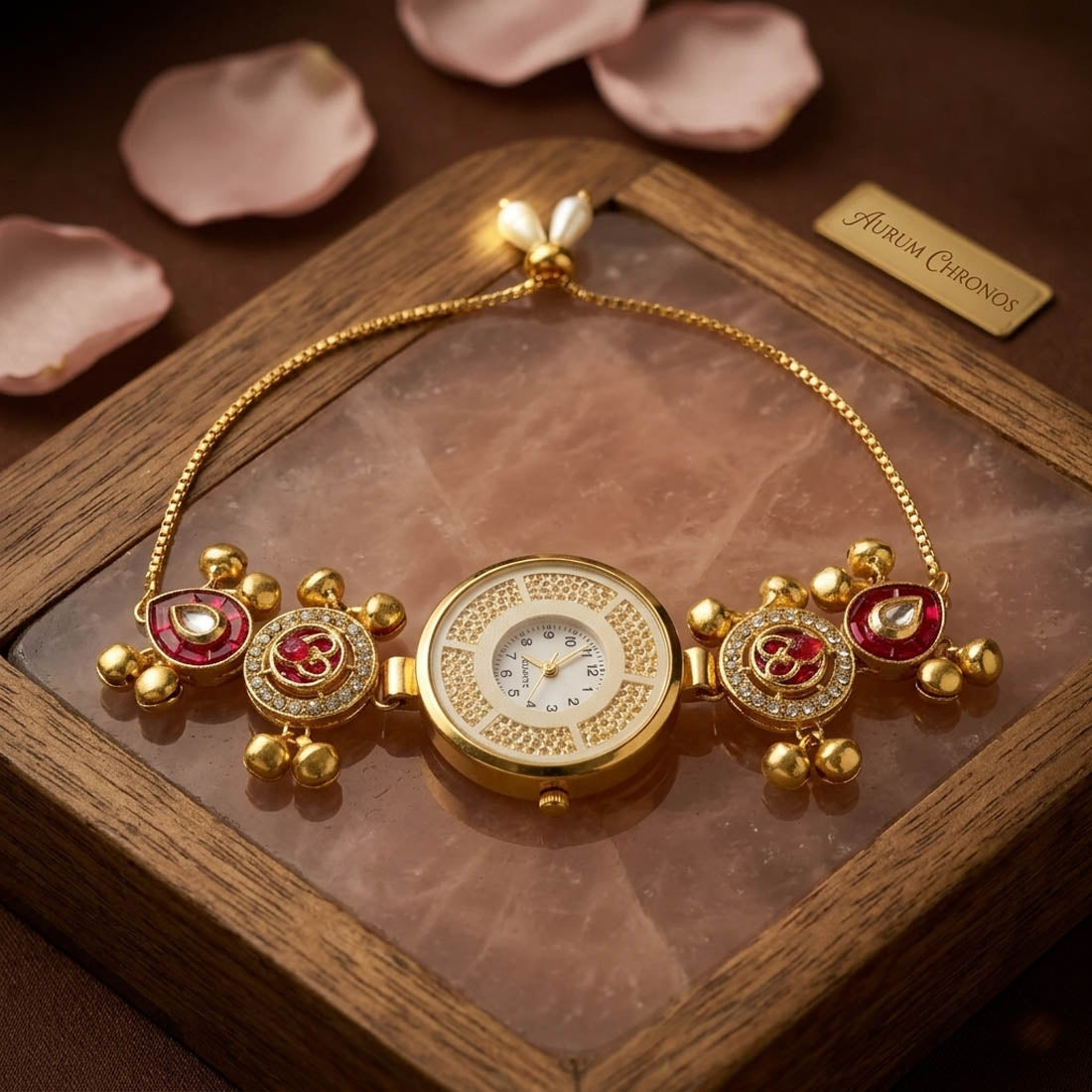 Premium Rani Color Designer Kundan Uhr für Mädchen & Frauen Party