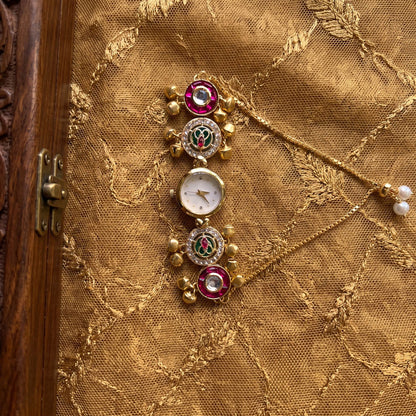 Attraktive Rani- und grüne Kundan-Uhr für Mädchen und Frauen Elegantes Design