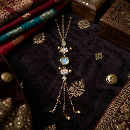 Elegante weiße Kundan-Uhr für Mädchen und Frauen – Traditionelle Partykollektion