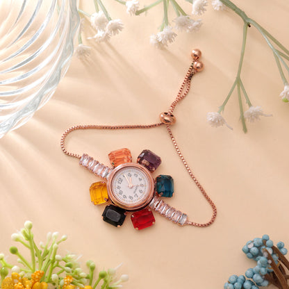 Rose Gold Plated Watch For Girls & Women Featuring Premium Designer Dial Style