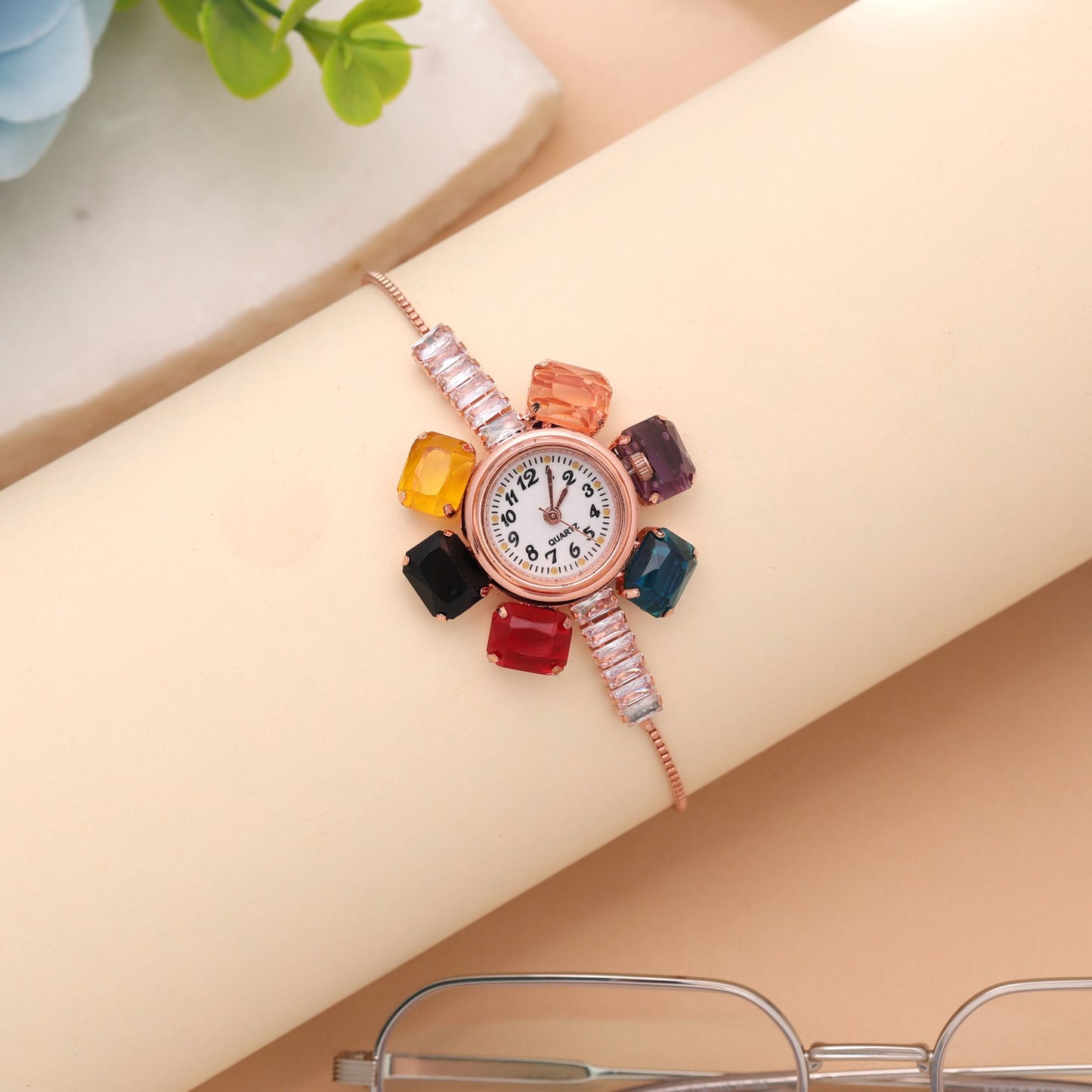 Rose Gold Plated Watch For Girls & Women Featuring Premium Designer Dial Style