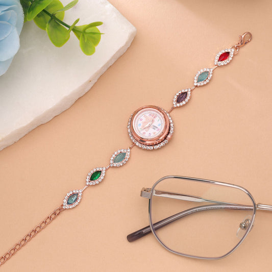 Rose Gold Plated Watch For Girls & Women Crafted for Casual and Party Wear