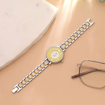 Silver Plated Watch For Girls & Women Featuring Elegant Contemporary Style Design