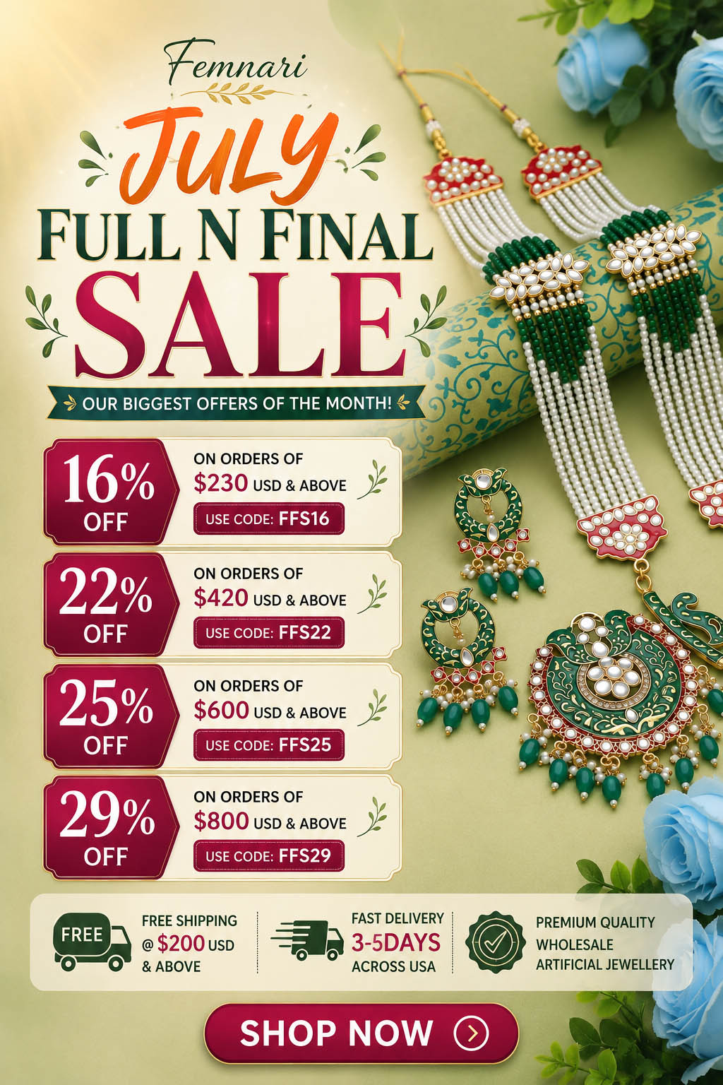 Femnari Full N Final Offer July Month